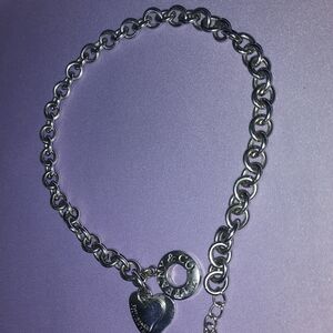 Silver Heart Charm Necklace